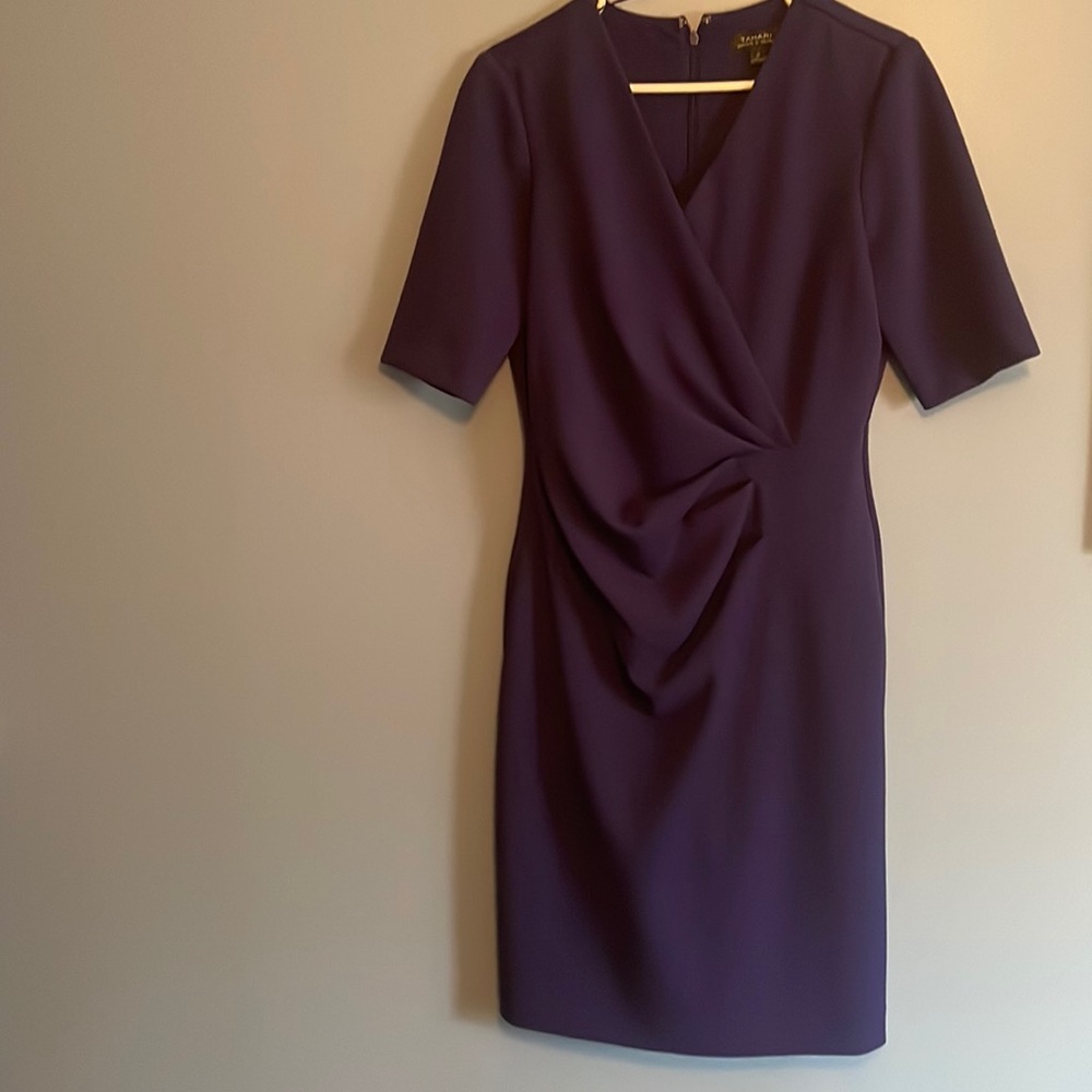 Tahari Scuba Crepe Dress - Ink - Size 8